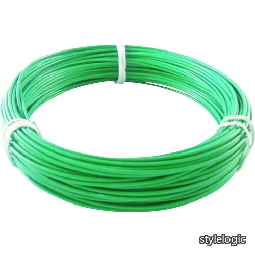 Rakuten - 【送料無料】カラー針金 ビニール被覆タイプ 2.0mm×25m 緑 TCWM-20GN × 5巻【ケース販売】