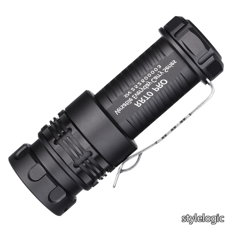 Rakuten - 【送料無料】RRT0 PRO LED懐中電灯 1680ルーメン 懐中電灯 高輝度LED3個搭載 RGBライト付き IP68ポータブルポケットクリップ磁気懐中電灯 キャンプ チェック 緊急用