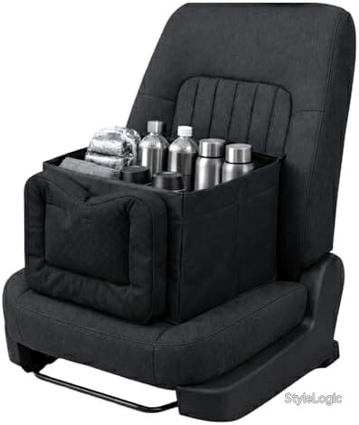 【送料無料】車 収納ボックス 大容量32.4L 助手席 荷物 転落防止 クッション 2WAY 折りたたみ 洗える ランバーサポート 全車種対応 軽自動車 SUV ミニバン