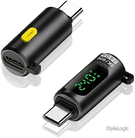 【送料無料】USB Type-C延長アダプタ 240W PD3.1急速充電対応 80Gbps高速データ転送 8K@60Hz映像出力 LED電圧電流表示切替 雷電5/USB4/MacBook/iPhone16/SSD対応 ブラック