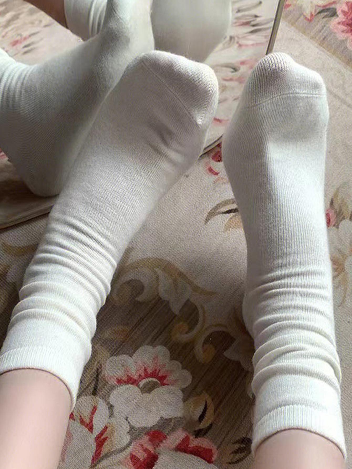 無地クルーソックスの紹介画像2