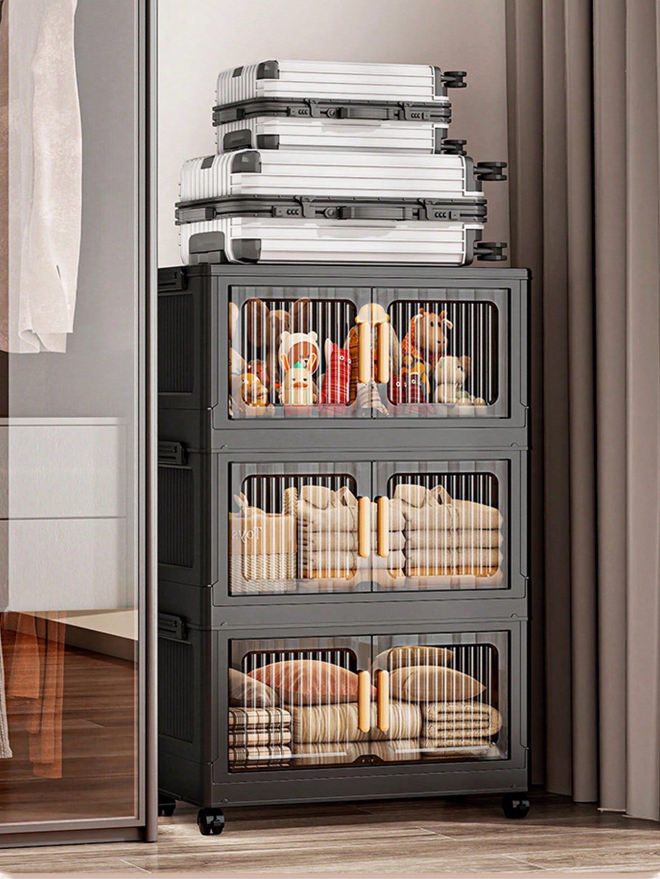 Wall Furniture - 収納カート キャスター付き 収納ラック 多機能 バスケット 小物収納 キッチン収納カート 洗面所 収納 ツールワゴン 隙間収納 台所 収納棚 浴室 おしゃれ コンパクト 移動式 部屋 居間 棚 取り付けは簡単