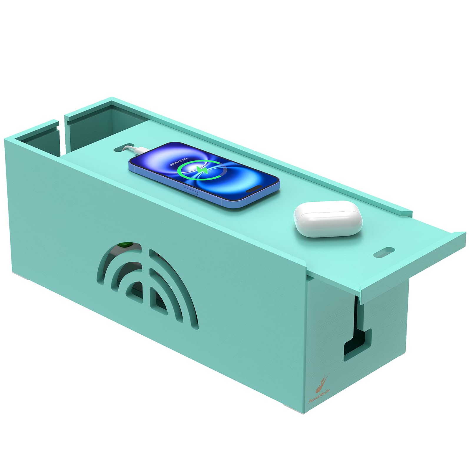 ・サイズと重量：L幅40x奥行15x高さ15cm（内寸：38.4 x 13.4 x 12.8cm）重量1.23kg； ※本製品は手作り品です、サイズは0.1-0.3cm誤差の場合がございますので、ご了承お願い申し上げます・収納機能：充電ケー...