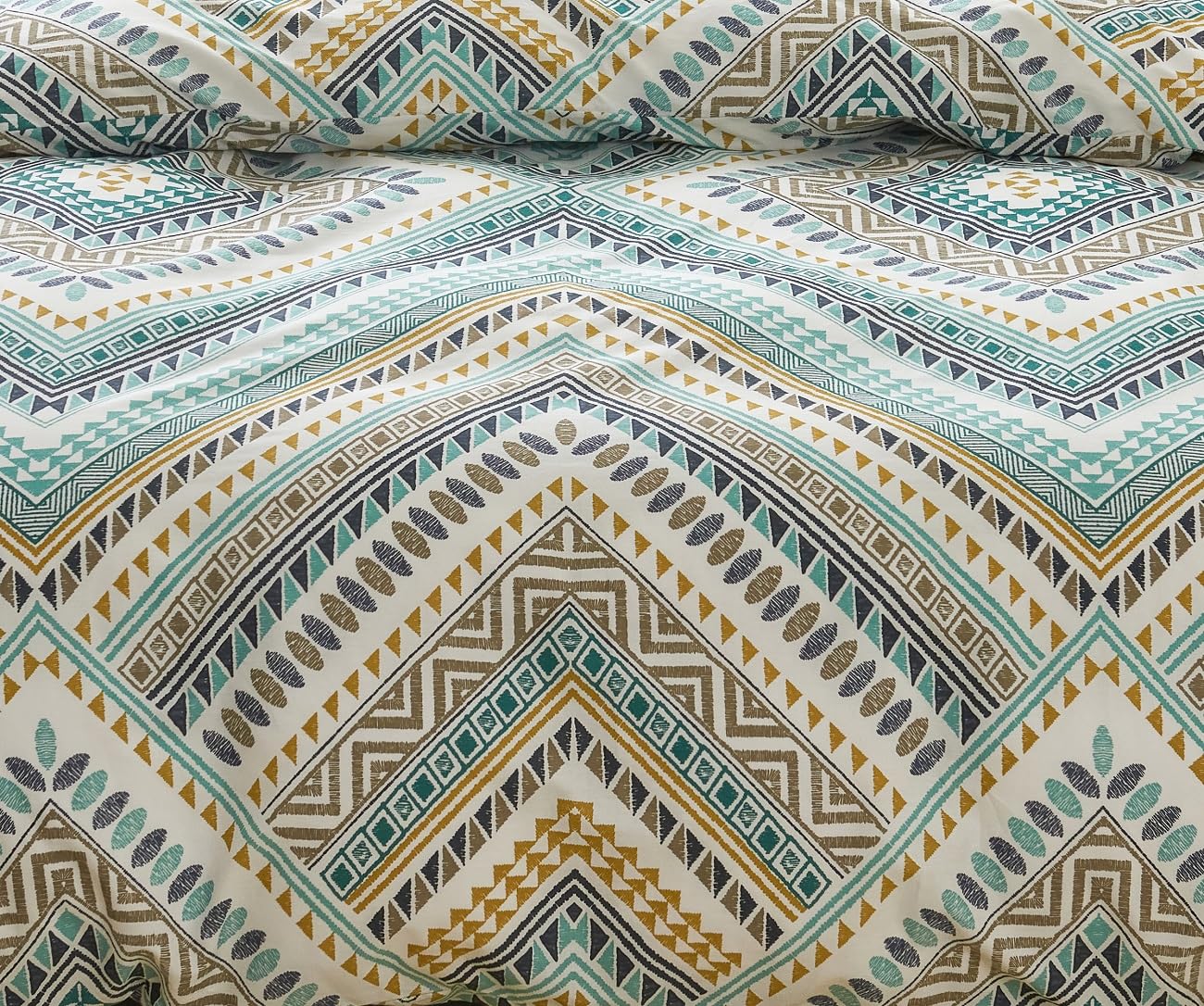 【まとめ買いで最大1000円OFFクーポン!】クイーン 210x210cm 綿100% リバーシブル 掛けカバー エレガント 幾何柄 おしゃれ 速乾 通気 単品売り 防ダニ