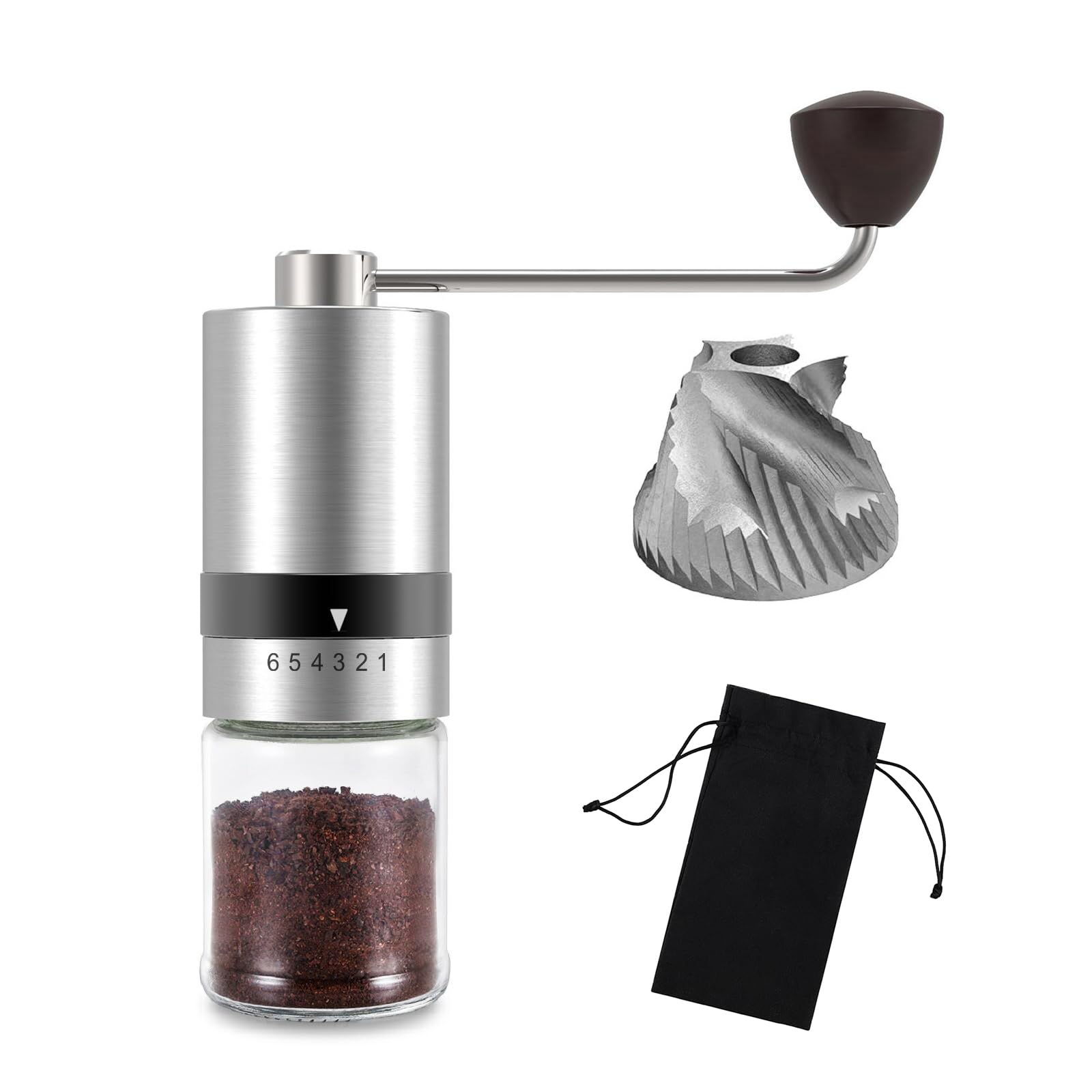 【まとめ買いで最大1000円OFFクーポン!】コーヒーミル 手動 手挽きコーヒーミル コーヒーグラインダー ..