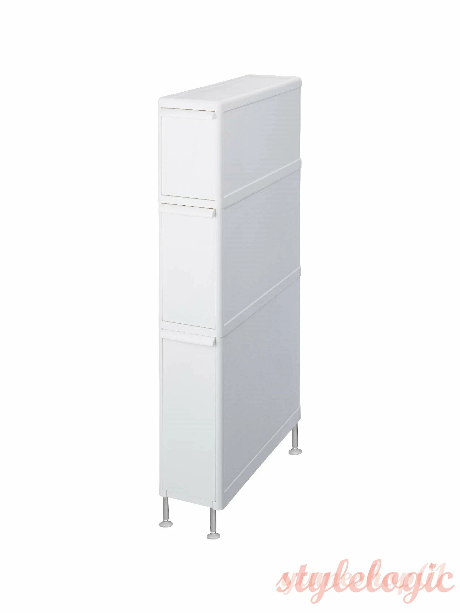 本体サイズ:約幅14×奥行46.5×高さ82cm、引出し内寸/(M)約幅9.8x奥行42.9x高さ15.2cm、(D)約幅9.8x奥行42.9x高さ21.6cm、(L)約幅9.8×奥行42.9×高さ30cm素材・材質:ポリプロピレン（本体）...