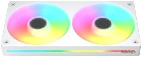 ホワイト リバースブレード 240mm ケースファン 静音 PWM FDB アドレサブルRGB LED 高性能冷却