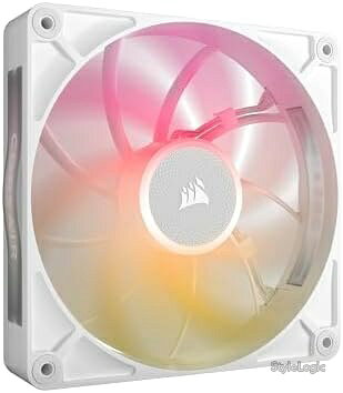 iCUE LINK 140mm PWM ファン 30mm厚 ホワイト シングル 静音 PCケースファン 高静圧 エアフロー 拡張 増設 RGB LED 冷却