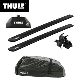 【送料無料】THULE スーリー プジョー 5008（ダイレクトレール 2017～）専用ベースキャリア（フット7106+ウイングバー EVO7112B+キット6040）+ルーフボックス レンジャー90