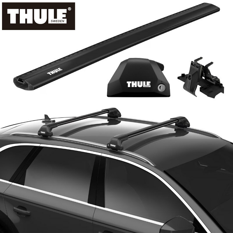 【送料無料】THULE（スーリー） LEXUS LX（ダイレクトルーフレール付き URJ201）専用ベースキャリアセット フット7206+ウイングバーエッジ ブラック 7215B/7214B+キット6044