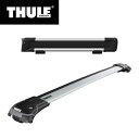 【送料無料※沖縄除く】THULE（スーリー） アテンザワゴン用ベースキャリア（ウイングバーエッジ9585）+スキーキャリア スノーパック7324 50cm幅 ルーフレール付き H24/11〜 GJ#