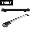 【送料無料※沖縄除く】THULE（スーリー） メルセデスベンツ Eクラス ワゴン用ベースキャリア（ウイングバーエッジ9585）+スキーキャリア スノーパック7326 75cm幅 S212