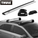 【送料無料】THULE スーリー レイバック(R5/10~ VN#) ルーフキャリア 4点セット フット7207+ウイングバーエッジ7214×2本+キット7046 カーキャリア ベースキャリア ルーフラック キャリアベース カスタム パーツ アクセサリー(2)