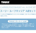 【送料無料】THULE（スーリー） Eクラス ワゴン専用ベースキャリア（フット7106+ウイングバー EVO7112B+キット6017）+スキーキャリア スノーパック7326 S213 2016～ 213# 2