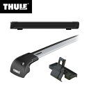 【送料無料】THULE（スーリー） ヴェゼル専用ベースキャリア（ウイングバーエッジ9595+キット4067）+スキーキャリア スノーパック7326B ブラック 75cm幅 ダイレクトレール