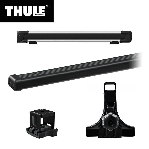 【送料無料】THULE スーリー ジムニー JB64専用 ベースキャリア(フット951+スクエアバー7124)+スキーキャリア スノーパック7326 75cm幅+アダプター889-7 ルーフキャリア カーキャリア ルーフラック スノーボードキャリア カスタム パーツ アクセサリー