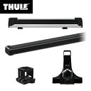 【送料無料】THULE スーリー ジムニー JB64専用 ベースキャリア(フット951+スクエアバー7124)+スキーキャリア スノーパック エクステンダー73...
