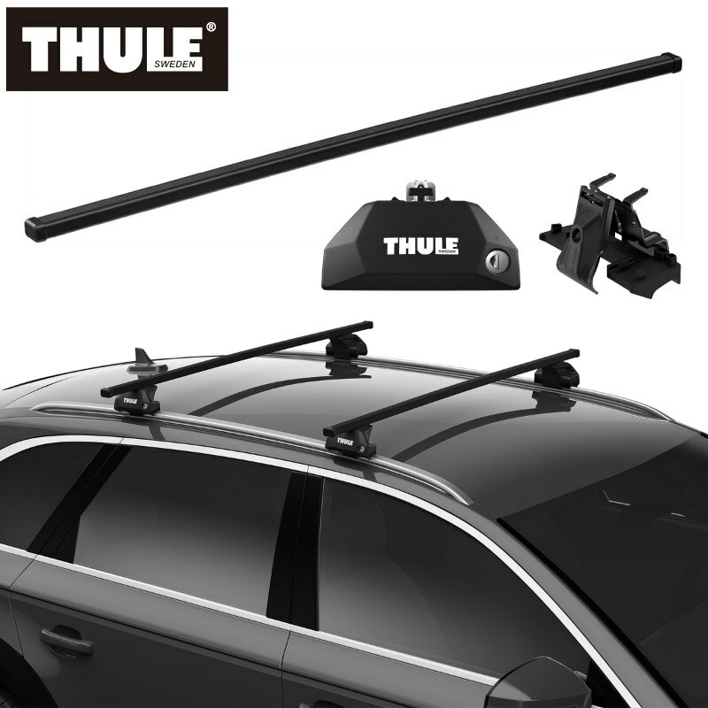 【送料無料】THULE（スーリー） メルセデスベンツ GLC（X254 ダイレクトルーフレール付き 2023～）専用ベースキャリアセット フット7106+スクエアバー7123+キット6153 カーキャリア ルーフキャリア ルーフラック キャリアベース カスタム パーツ アクセサリー