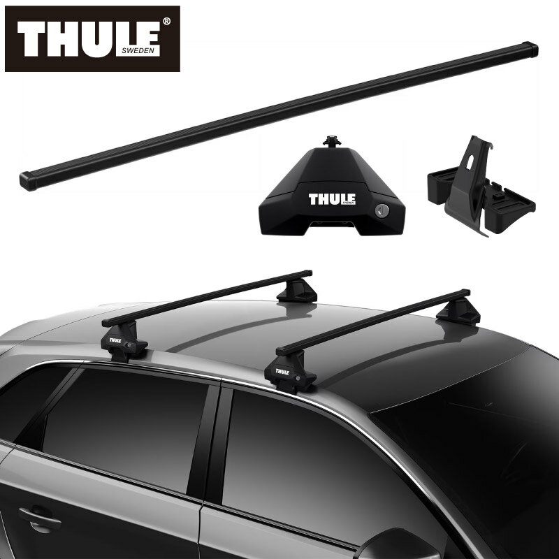 【送料無料】THULE（スーリー） プリウス（H27/12～ ZVW5#）専用ベースキャリアセット フット7105+スクエアバー7123+キット5029 カーキャリア ルーフキャリア ルーフラック 1