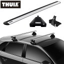 【送料無料※沖縄除く】THULE（スーリー） アクセラ（4ドア セダン H25/11〜 BM#）専用ベースキャリアセット フット7105+ウイングバー EVO7114+キット5002 カーキャリア ルーフラック