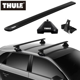 【送料無料】THULE（スーリー） アルファロメオ ステルヴィオ（ルーフレールなし 2018～）専用ベースキャリアセット フット7105+ウイングバー EVO7114B+キット5156