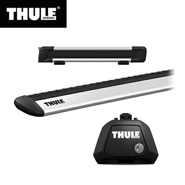 【送料無料※沖縄除く】THULE（スーリー） フォレスター専用ベースキャリア（フット7104+ウイングバー EVO7112）+スキーキャリア スノーパック7324 ルーフレール付き H30/7〜 SK#