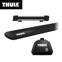 【送料無料】THULE スーリー 150系 ランドクルーザープラド(ルーフレール付き)専用ベースキャリア(フット710410+ウイングバー EVO7113B)+スキーキャリア スノーパック7324 ルーフキャリア カーキャリア ルーフラック スノーボードキャリア