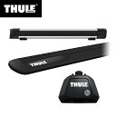 【送料無料】THULE（スーリー） XV専用ベースキャリア（フット710410 ウイングバー EVO7113B） スキーキャリア スノーパック7326 ルーフレール付き H29/5～ GT