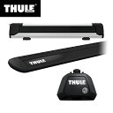 【送料無料】THULE（スーリー） JEEP レネゲード専用ベースキャリア（フット710410+ウイングバー EVO7114B）+スキーキャリア スノーパック エクステンダー7325 2015～