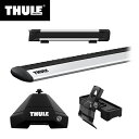 【送料無料】THULE（スーリー） アクセラスポーツ専用ベースキャリア（フット7105+ウイングバー EVO7114+キット5002）+スキーキャリア スノーパック7324 5ドア H25/11～ BM#