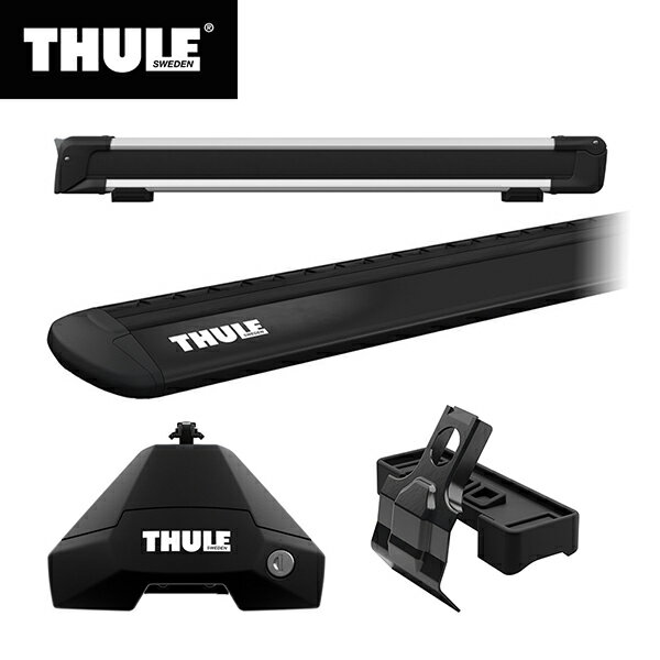 【送料無料】THULE（スーリー） アクセラスポーツ専用ベースキャリア（フット7105+ウイングバー EVO7114B+キット5002）+スキーキャリア スノーパック7326 5ドア H25/11～ BM#