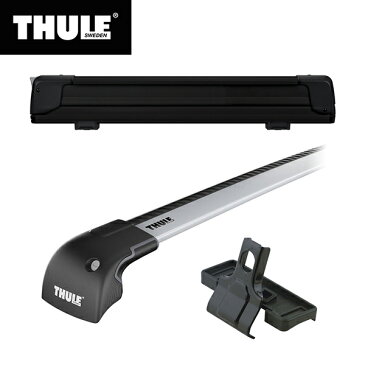 【送料無料※沖縄除く】THULE（スーリー） CX-5専用ベースキャリア（ウイングバーエッジ9595+キット4084）+スキーキャリア スノーパック エクステンダー7325B H29/2〜 KF#