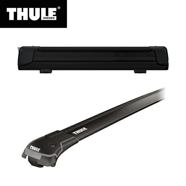 【送料無料】THULE（スーリー） ランドクルーザー・プラド用ベースキャリア（ウイングバーエッジ9583B）+スキーキャリア スノーパック エクステンダー7325B H21/9〜