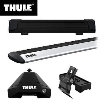 【送料無料※沖縄除く】THULE（スーリー） プリウスα専用ベースキャリア（フット7105+ウイングバー EVO7113+キット5129）+スキーキャリア スノーパック エクステンダー7325B H23/5〜