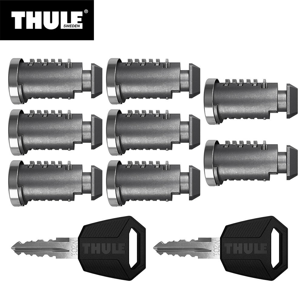 【送料無料】Thule（スーリー） ワンキーシステム TH4508 ロックシリンダー8個（キー2本） 盗難防止 カ..