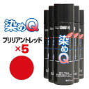 【送料無料※沖縄除く】染めQ エアゾール 70ml ブリリアントレッド 【5本セット】 速乾 密着 塗り替え 補修 ナノテクカラースプレー 本革 ビニールレザー 合成皮革 プラスチック 木材【あす楽15時まで】【楽ギフ_包装】