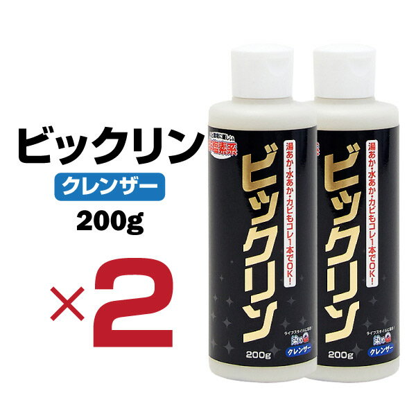 染めQ ビックリン 200g 【2本セット】 汚れ落とし クレンザー 研磨剤 無香料 非塩素系 浴室 洗面所 トイレ タイル 湯あか 水あか カビ【あす楽15時まで】【楽ギフ_包装】 1