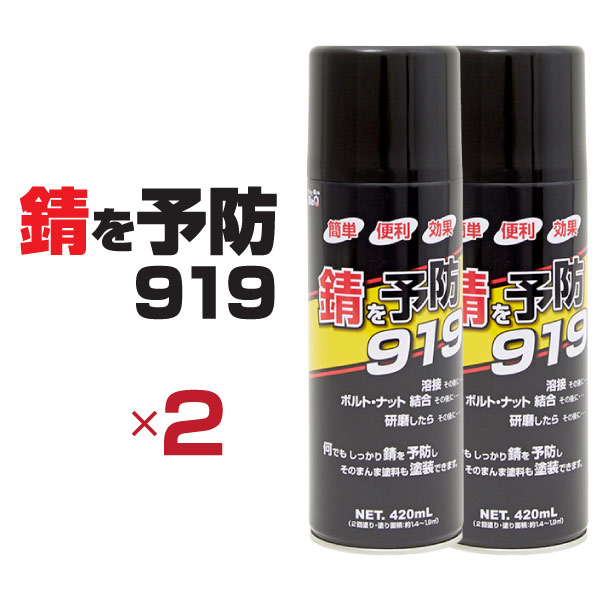 【送料無料※沖縄除く】染めQ 錆を予防919 420ml【2本セット】エアゾール 防サビ 速乾 密着剤 プライマー 溶接部 ボルト ナット結合部の錆を防ぐ 難密着素材 生アルミ アルマイト加工材【楽ギフ_包装】