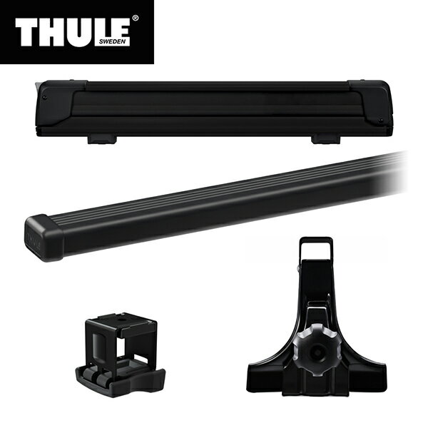 【送料無料】THULE スーリー ジムニー JB64専用 ベースキャリア(フット951+スクエアバー7124)+スキーキャリア スノーパック エクステンダー7325B+アダプター889-7 ルーフキャリア カーキャリア ルーフラック スノーボードキャリア カスタム パーツ アクセサリー