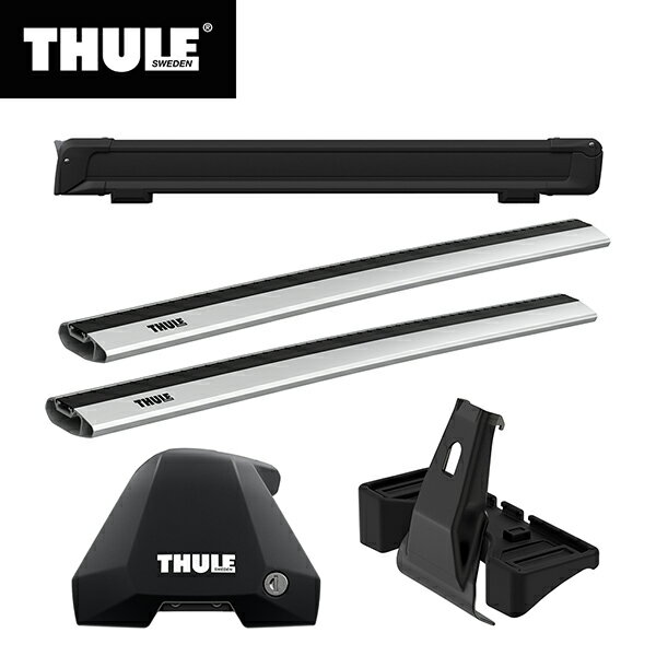 【送料無料】THULE（スーリー） CX-5専用ベースキャリア（フット7205+ウイングバーエッジ 7215/7214+キット5079）+スキーキャリア スノーパック7326B ルーフレールなし KF#