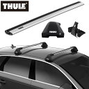 【送料無料】THULE（スーリー） ルノー ルーテシア（5ドア 2020～）専用ベースキャリアセット フット7205+ウイングバーエッジ 7214×2本+キット5231 ルーフラック