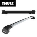 【送料無料※沖縄除く】THULE（スーリー） レヴォーグ専用ベースキャリア（ウイングバーエッジ9595+キット3131）+スキーキャリア スノーパック7326 75cm幅 H26/6〜 VM#