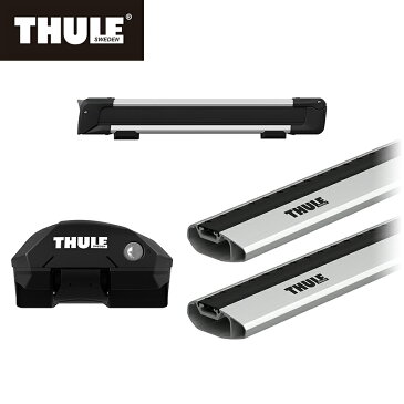 【送料無料※沖縄除く】THULE（スーリー） AUDI Q7専用ベースキャリア（フット753+ウイングバー EVO7113B+キット3145）+スキーキャリア スノーパック7326 2016〜