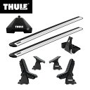 【送料無料】THULE スーリー BMW 2シリーズ アクティブツアラー専用ベースキャリア（フット7105+ウイングバー EVO7113+キット5139）+カヤックキャリア ドックグライド896