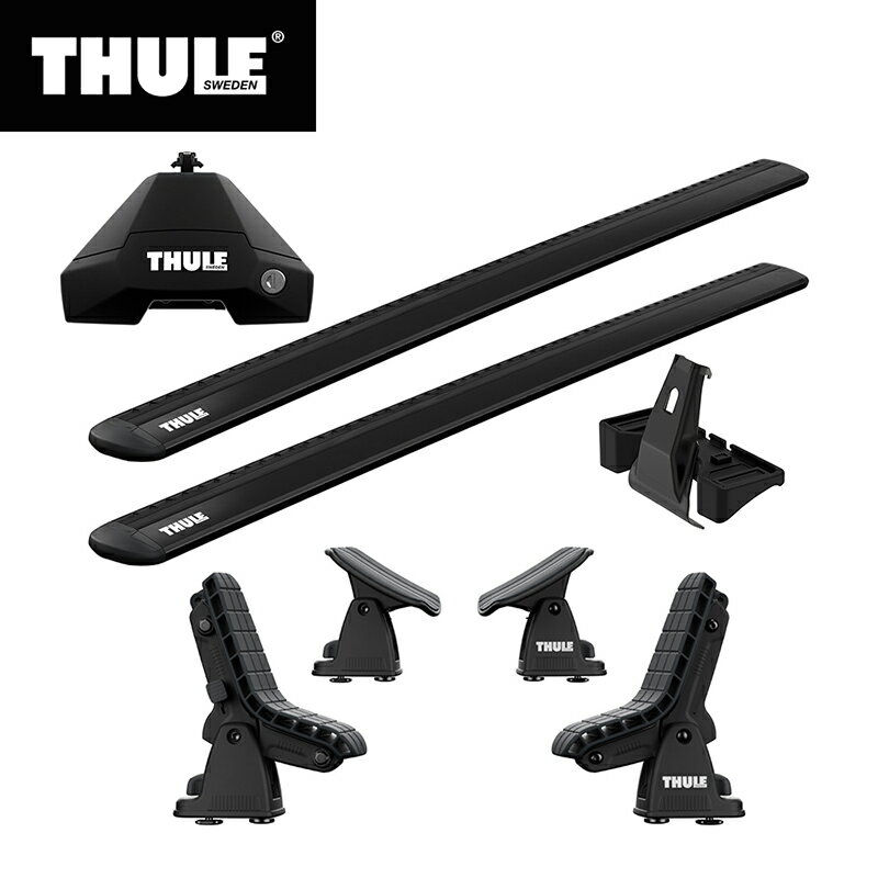 【送料無料】THULE スーリー CX-5（KF# ルーフレールなし）専用ベースキャリア（フット7105+ウイングバー EVO7114B+キット5079）+カヤックキャリア ドックグライド896