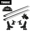 【送料無料】THULE スーリー BMW 5シリーズ ツーリング（F11）専用ベースキャリア（フット7106+ウイングバー EVO7112+キット6001）+カヤックキャリア ドックグライド896