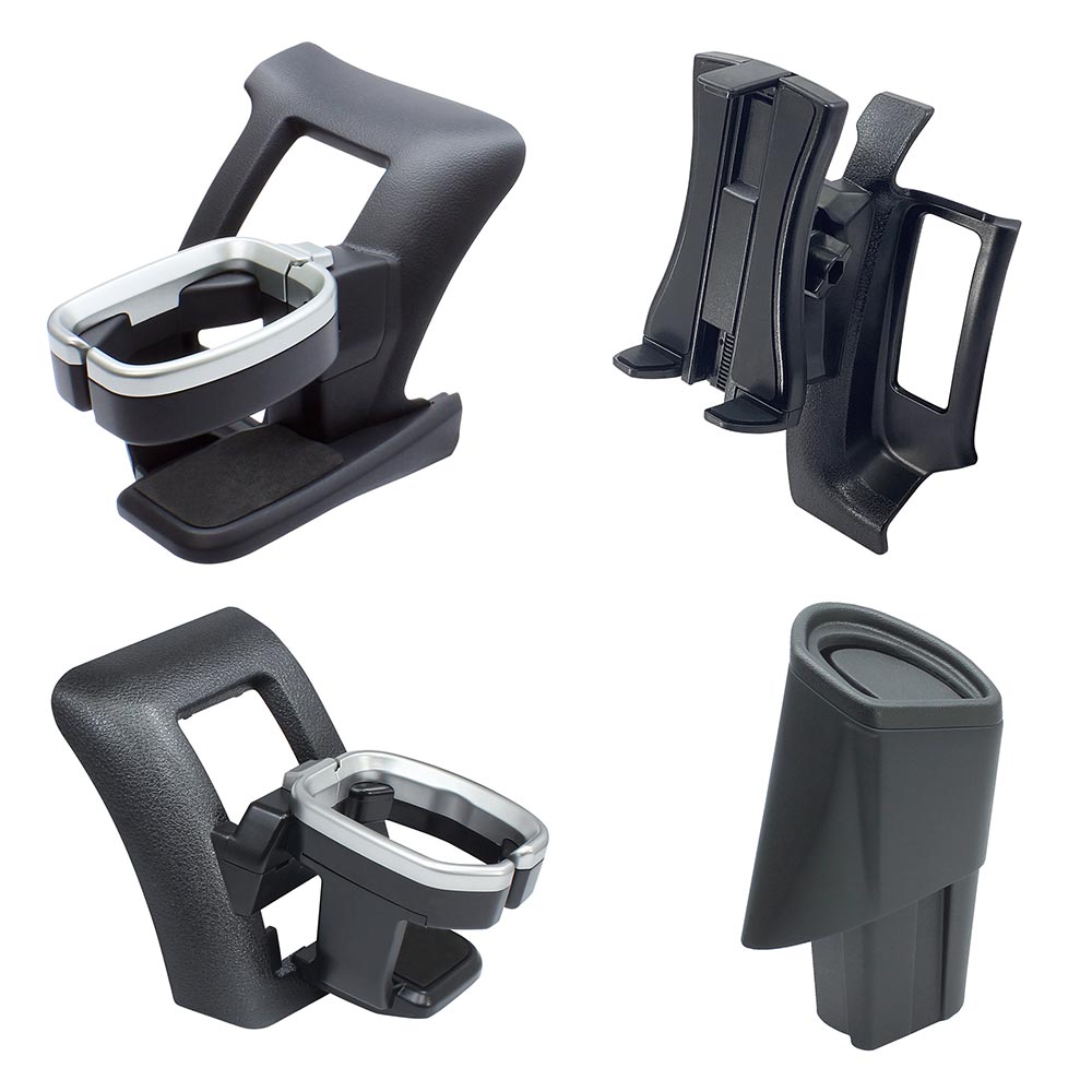 【送料無料】ヤック 200系 ハイエース専用 車内収納パーツ4点セット ドリンクホルダー 運転席 SY-HA1/助手席 SY-HA3+スマホホルダー SY-HA2+ゴミ箱 SY-HA5 6型 まるで純正