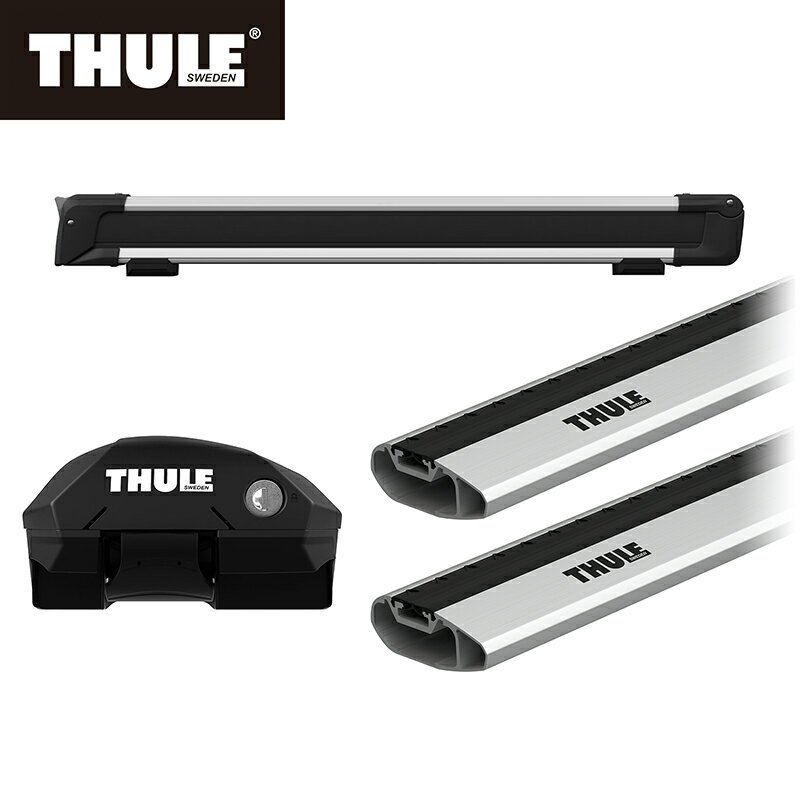 【送料無料】THULE スーリー フォレスター SK(ルーフレール付き) ベースキャリア&スキーキャリアセット フット7204+ウイングバーエッジ7213/7212+スノーパック7326 ルーフキャリア カーキャリア ルーフラック スノーボードキャリア