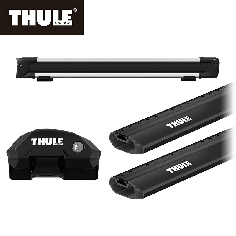 【送料無料】THULE スーリー アテンザワゴン/MAZDA6ワゴン(GJ# ルーフレール付き) ベースキャリア&スキーキャリアセット フット7204+ウイングバーエッジ7213B×2本+スノーパック7326 ルーフキャリア カーキャリア ルーフラック スノーボードキャリア