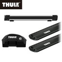 【送料無料】THULE スーリー フォレスター SK(ルーフレール付き) ベースキャリア&スキーキャリアセット フット7204+ウイングバーエッジ7213B/7212B+スノーパック7326